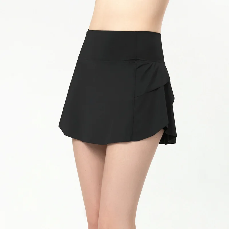 

With Logo Yoga Short Skirt Summer High Waist Elastic Jogging Pants Gym Sports Skirt Women's Outdoor Cycling Tennis Golf Skirt