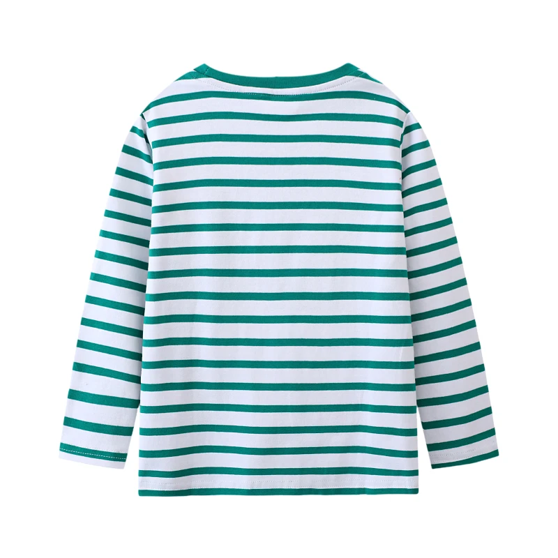 2-7t Autumn Spring Tops Kids Clothes Children's Clothing Baby Boys Embroidered Cartoon Excavator T-shirts Cotton