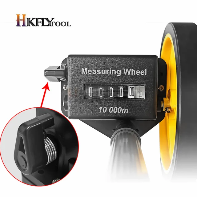 Rotella Metrica Digitale - Misuratore Di Distanza Manuale Fino A 999,9m Con Display, Ruota In TPR E Manico Alluminio - Per Agrimensori E Fai Da Te - Foto 8