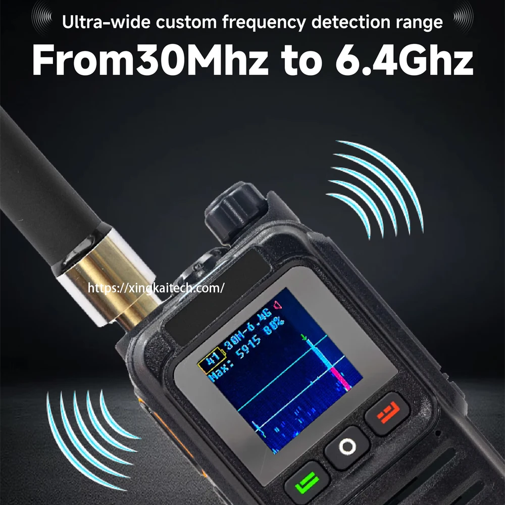 드론 탐지기 2KM 장거리 UAV 탐지 장치 휴대용 30-6400MHz 탐지 드론 알람 드론 비디오 전송 신호