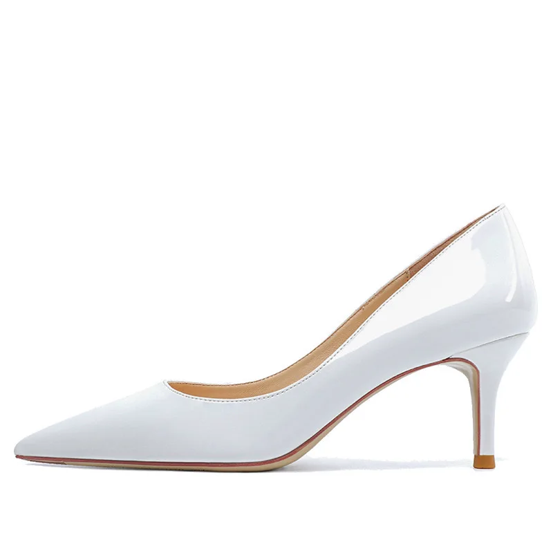 

Женские туфли-лодочки из лакированной кожи на высоком каблуке, новинка на весну, профессиональные туфли на тонком каблуке с острым носком, женские офисные туфли с острым носком