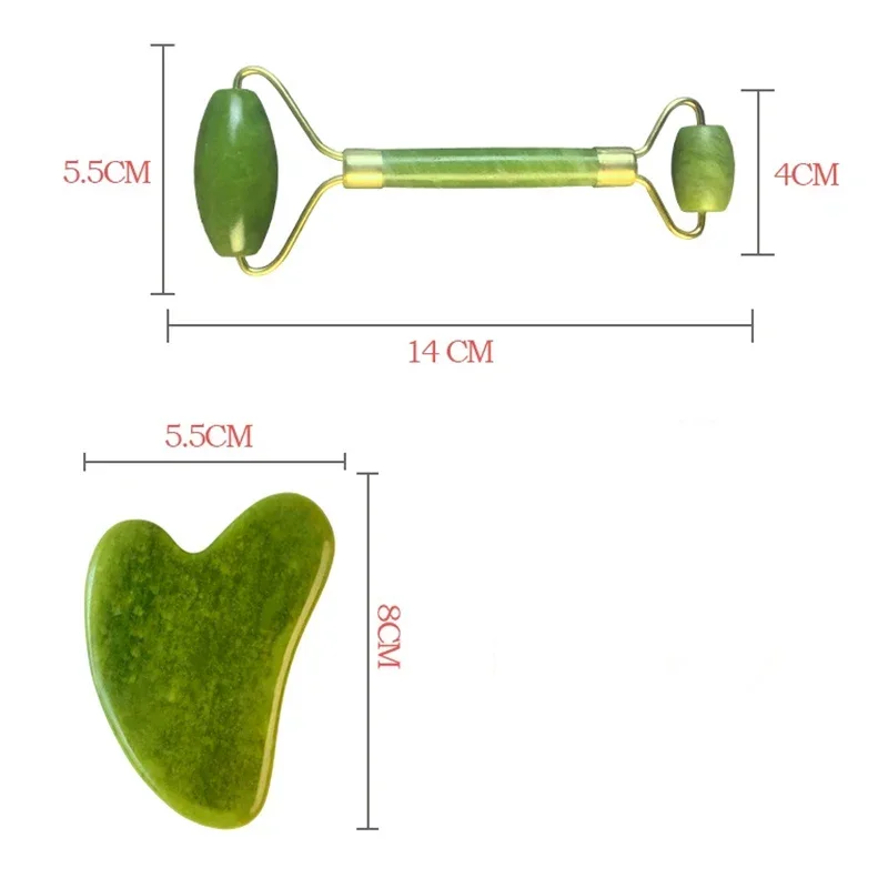 Natural Jade Roller Face Massager for Gua Sha Jade Stone Face Massager Anti-wrinkle Lift Facial Beauty Skin Care Massage Tools