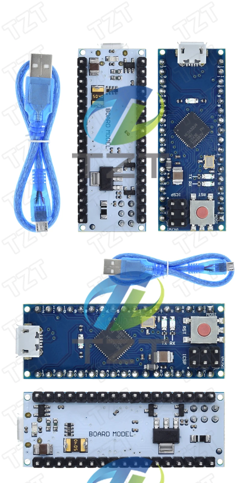 TZT ATmega32u4 5V 16MHZ Micro Controller Board Modul Kompatibel Für Arduino Mirco Ersetzen Pro Mini Mit USB kabel – Detail 2