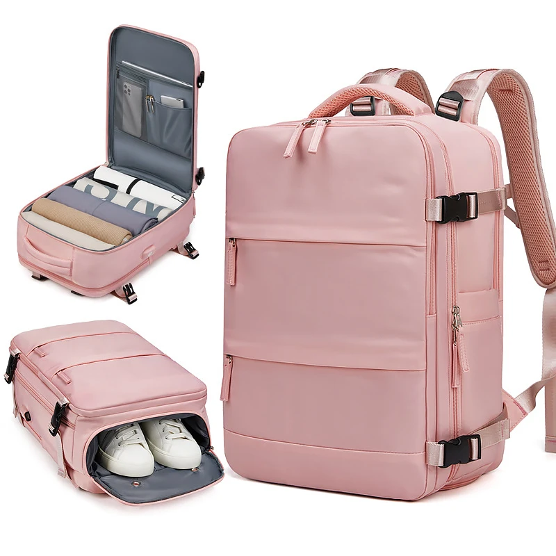 

Women Laptop Backpack 16inch Teenage girl USB charging port school Backpack Independent Shoe bag Large Capacity travel Backpack