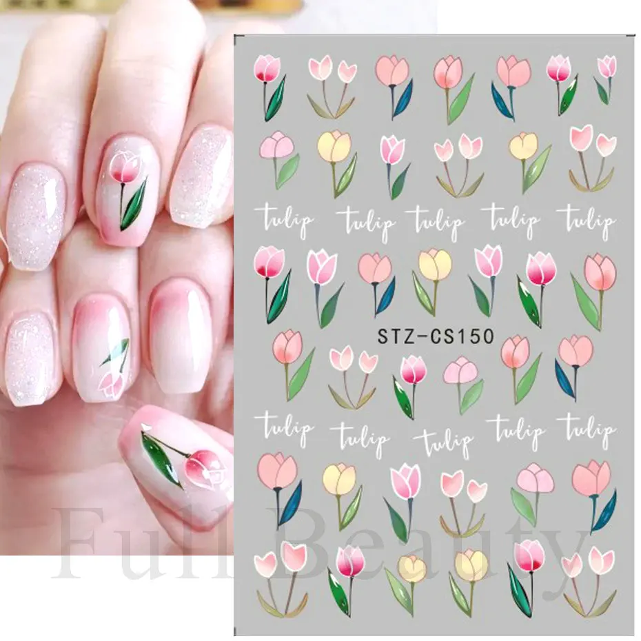 Floral Tulip Nail art designs & tutorials (5) - StylesGap.com