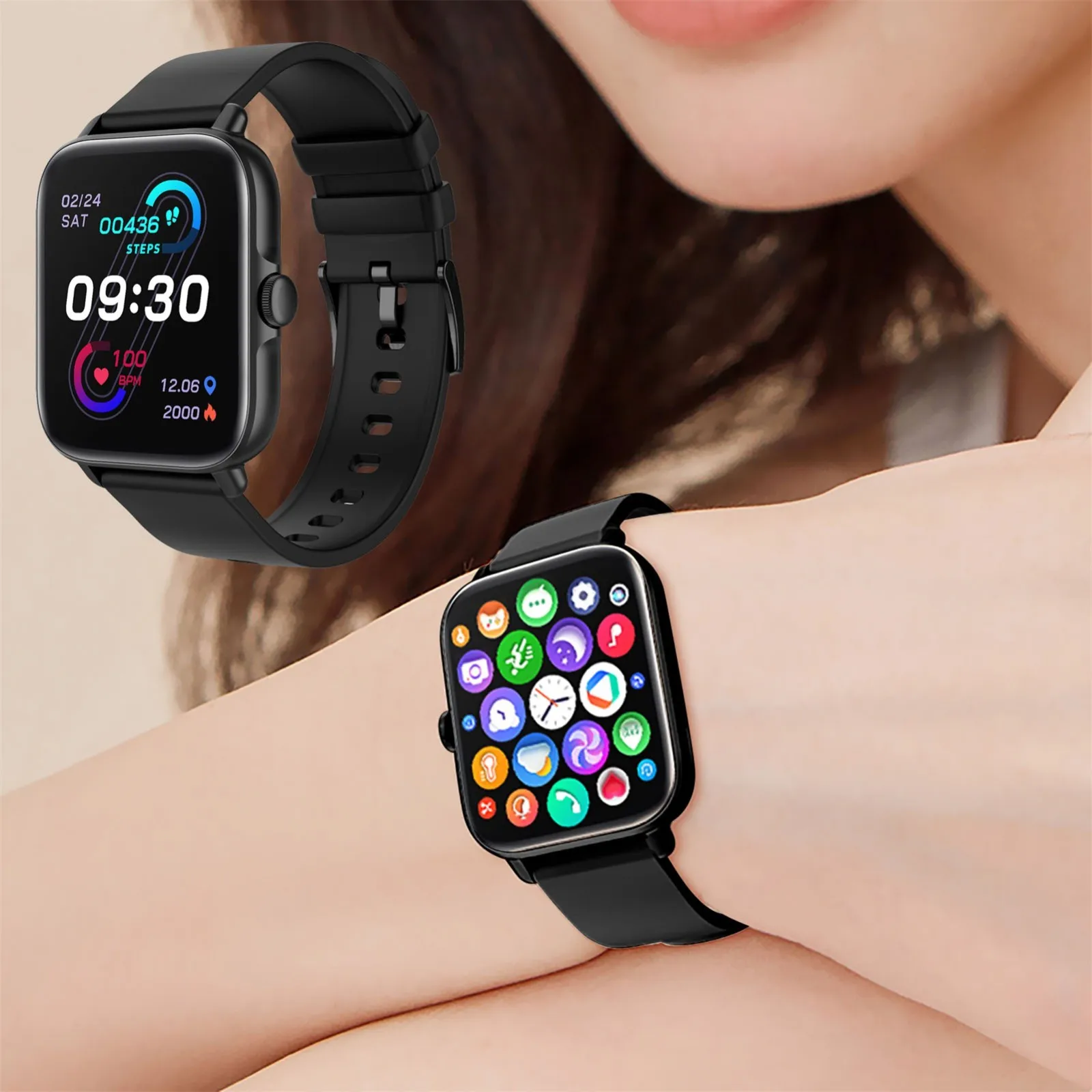Smart Watch Stress Management Y22 1.7 Inch Screen Men Women Fitness Smart Watch With Heart You Can Text And Call On