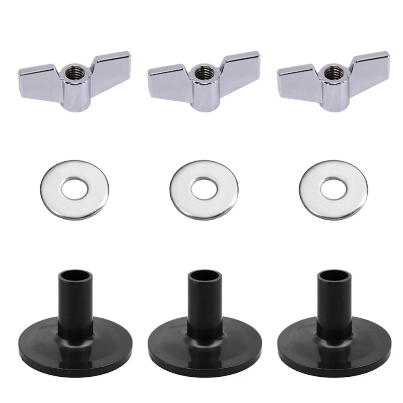 18pcs Drum Accessories Set Black Drums Replacement Felt Set Musical Instrument Accessories drum accessories drum percussion accessories
