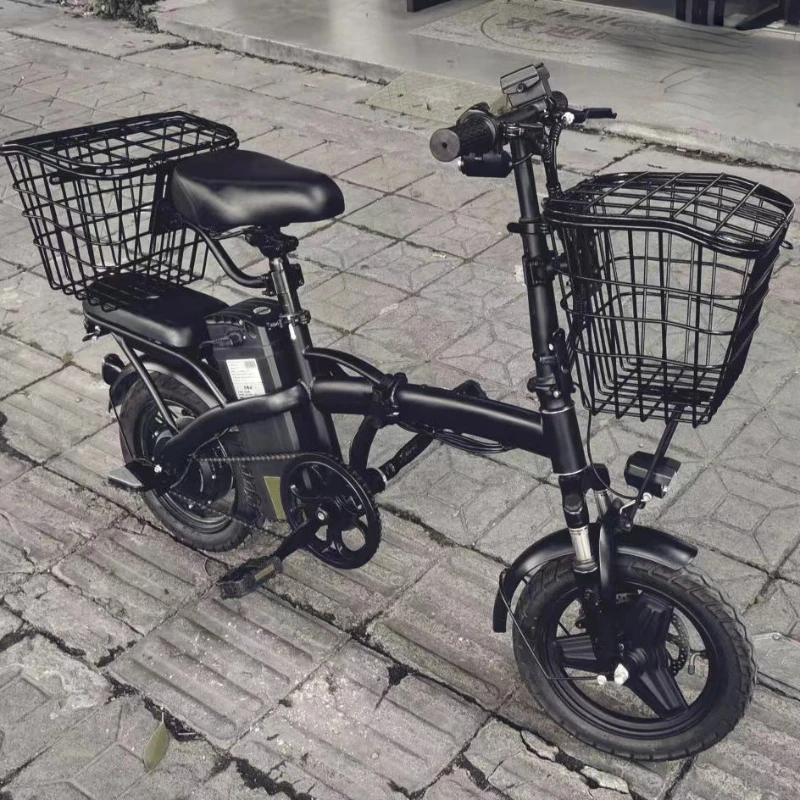 折りたたみ式電動自転車フロントバスケット,防水ライナー付き
