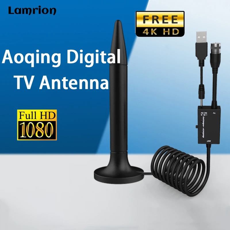 antop antennas Amplified HD Digital TV Antenna 300 Miles Long Range Reception Indoor HDTV Antenna with Amplifier Support 4K 1080P VHF UHF TV tv aerial