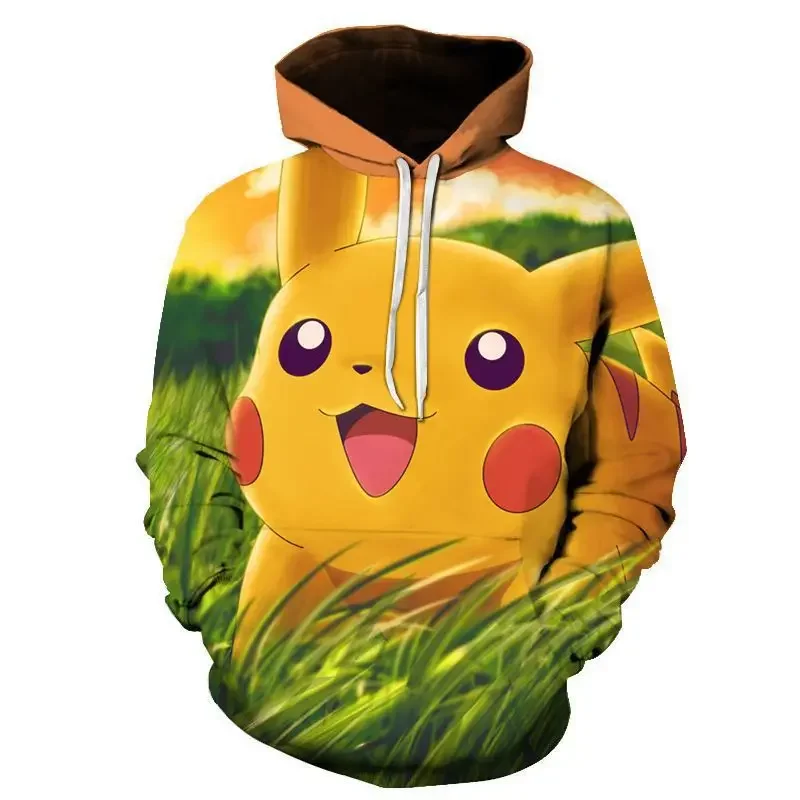 

Pokémon Pikachu 3D Digital Print Fashion Large Size Sweater Sweater Hooded Pullover Couple Fashion Best Gift Child Sweatshirt