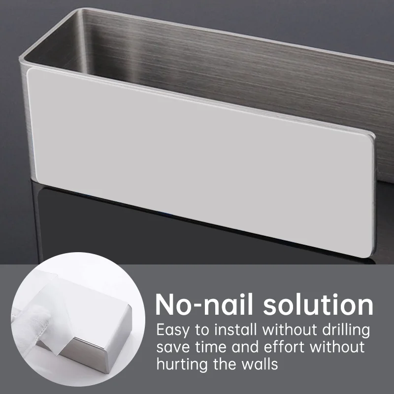 Towel Holder Stainless Steel Towel Ring Self-Adhesive Bathroom Kitchen No Drilling