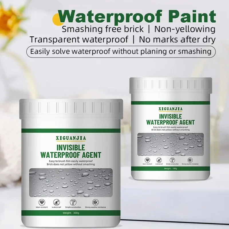 Waterproof Agent Sealing Coating 300/500g waterproof sealant With Brush Leak-Free Glue Adhesive Strong Sealant Toilet Home Repair Tools