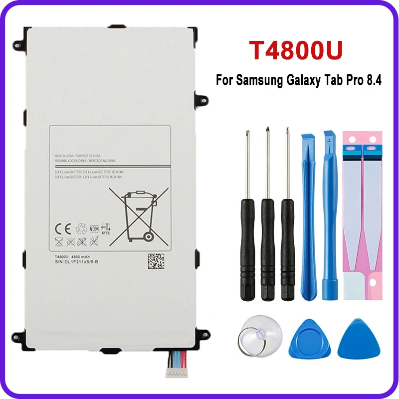 

T4800U T4800E 4800mAh Replacement Battery For Samsung Galaxy Tab Pro 8.4 In SM-T321 T325 T320 T321 Bateria + Tools