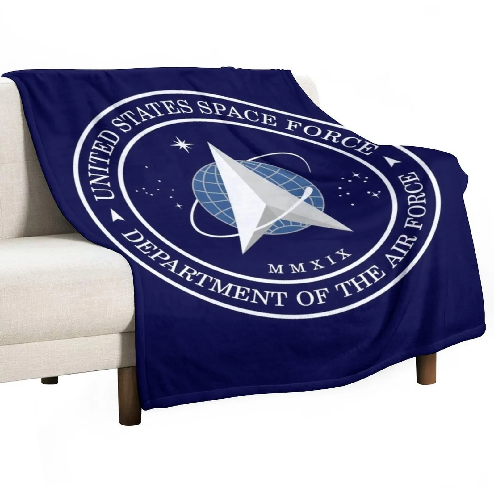 

United States Space Force USSF Official Logo Emblem Throw Blanket valentine gift ideas Single Blanket wednesday