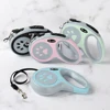 5M Nylon Dog Leash For Small Medium Dogs Automatic Retractable Pet Roulette Cute Paw Print French Bulldog Yorkshire Accessories 2