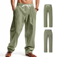 Pantalon Homme Coton Lin 2025 – Nouvelle Collection Été-Automne – Taille Haute Ample Jambe Large – Décontracté et Respirant en Chanvre pour le Sport 6