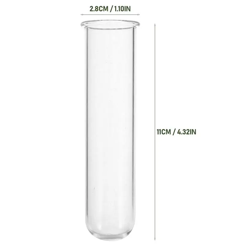 5pcs Glass Test Tube Propagation Stations Glass Propagation Hydroponics Vase Plant Terrarium Bottles Container Flower Holder 6