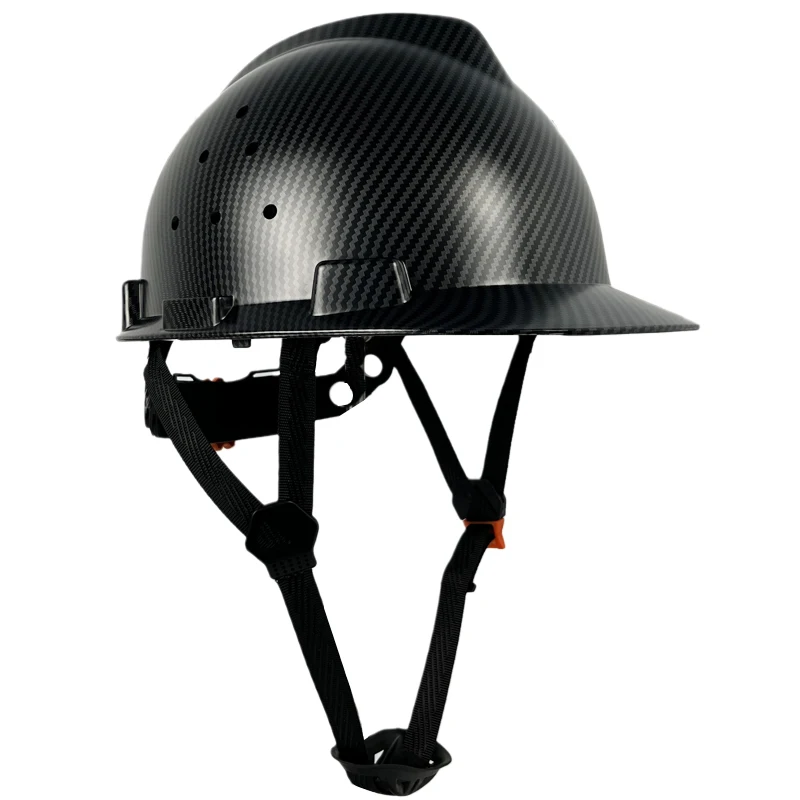 Carbon Fiber Color Work Safety Helmet With Vents ABS Industrial Head Protection Construction Hard Hat CE EN397 Standard safety helmet