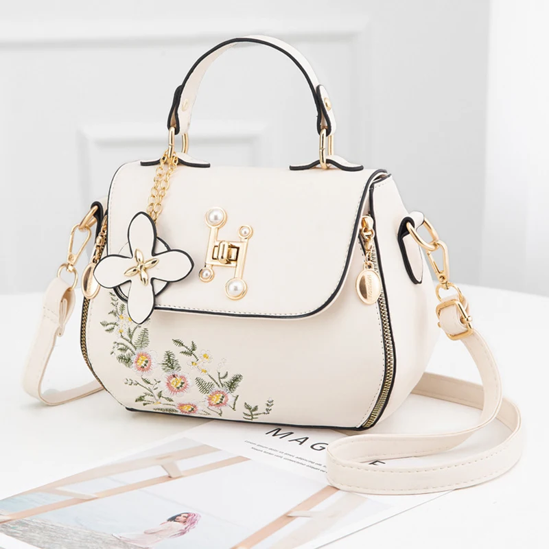 حقيبة يد مطرز من الجلد الصناعي للنساء ، حقيبة كروس...