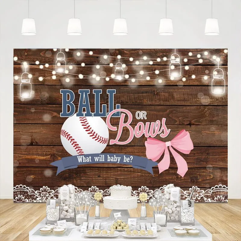 Фон для фотосъемки мальчик или девочка розовые или голубые с бантами