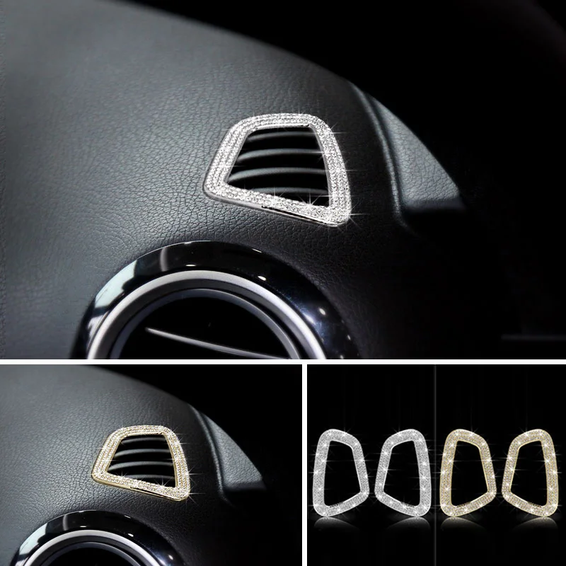 

For Mercedes-Benz E Class W213 17-20 Crystal Style Center Front Air Condition A/C Vent Outlet Decorate Frame Cover Trim