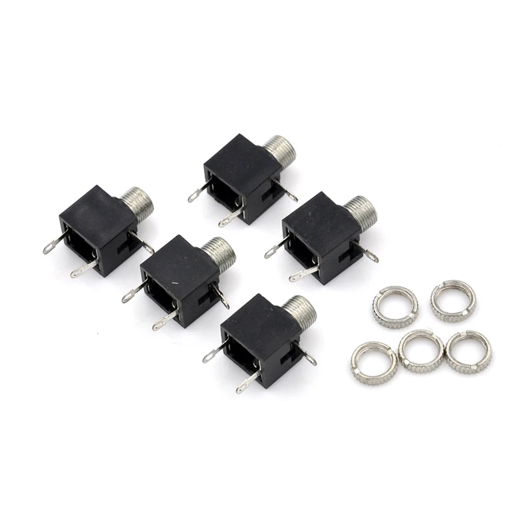 5pcs/lot 3.5mm Female Audio Connector 3 Pin DIP Headphone Jack Socket Mono Channel Double Track Socket Stereo Socket