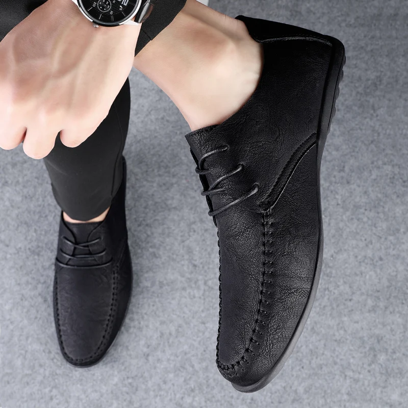 Leather Shoes Men's Dress Shoes Oxfords Casual Lightweight Flat Shoes for Wedding Business Party