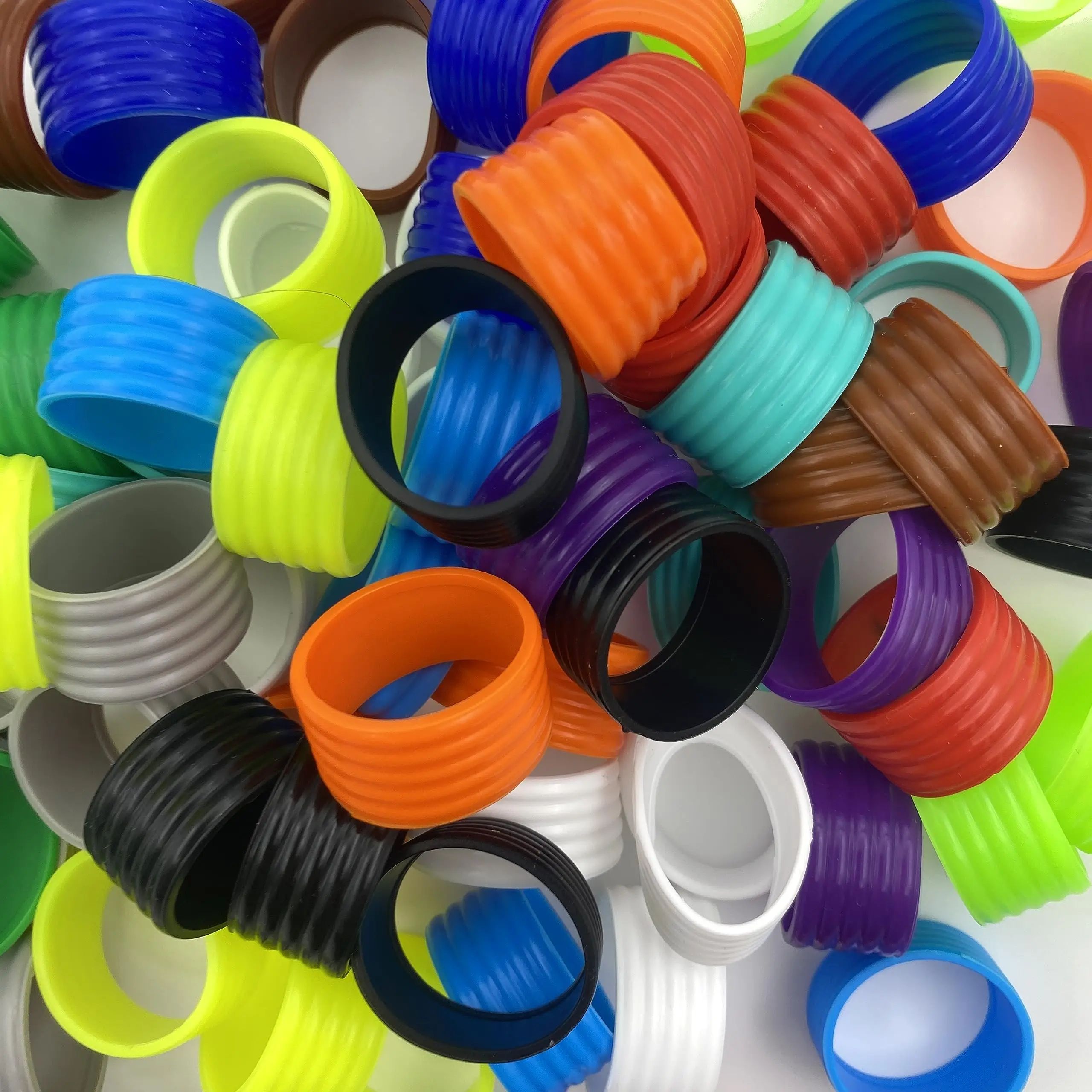 50 PCS Tennis Racket/Pickleball Paddles/Squash Silicone Ring Racket Grip Bands Rubber Ring, Pickleball Overgrip