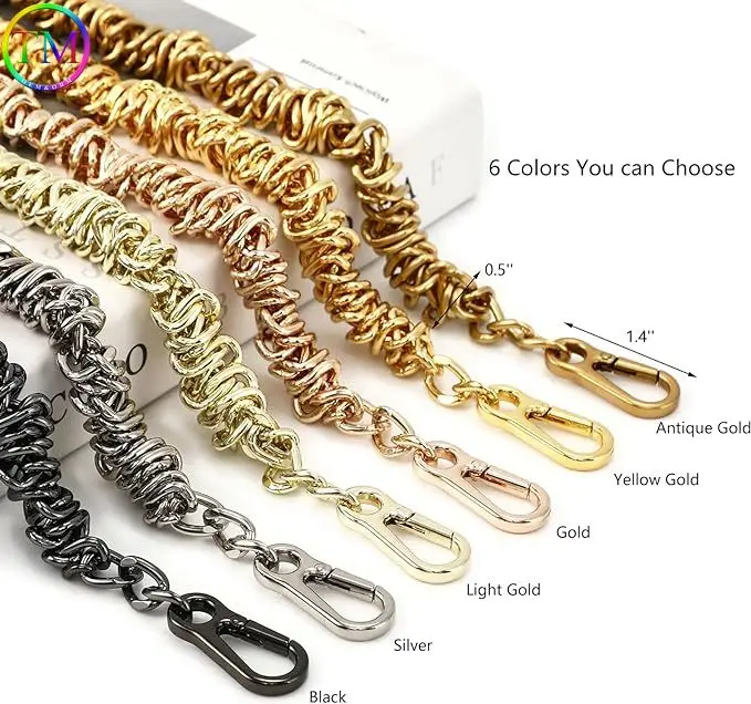 1/10/20Pcs 39Cm Aluminium Metal Chains Bags Purse Handbags Crossbody Shoulder Strap Chain Accessories For Women Handbag Shoulder