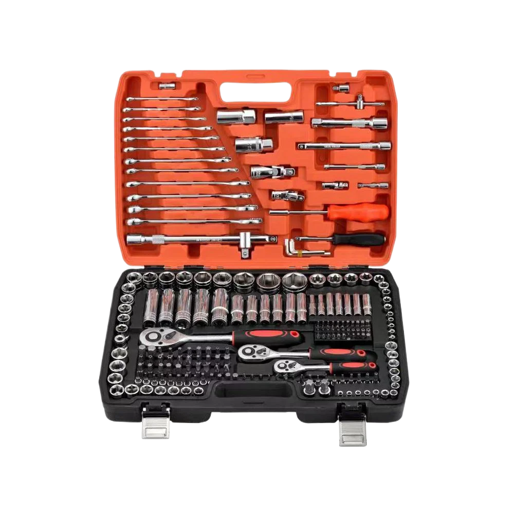 216Pcs Professional Ratchet Spanner Socket Set 1/2" 3/8" & 1/4" Drive Handle Tool Socket & Bit Set Ratchet Wrench Tool Kit