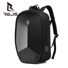 

REJS Laptop Backpack 17Inch Men Bag Alienware Computer Back Packs for Business Waterproof Packs USB Charging Student School Bags