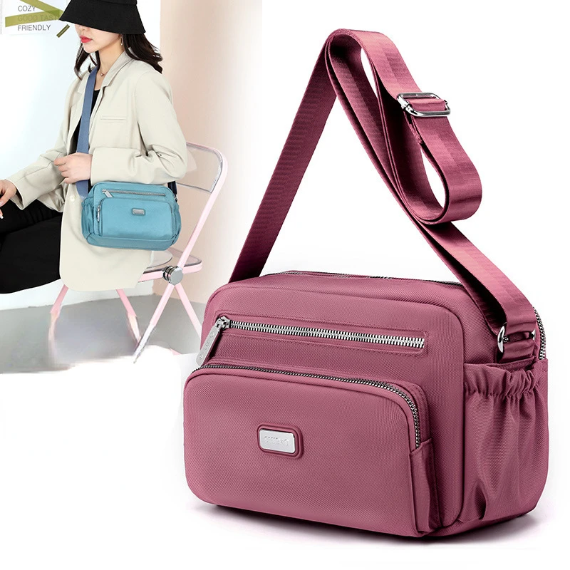 

Oxford Cloth Women's Crossbody Bag 2023 Cloth Casual Backpack Messenger Nylon Canvas Bag Shoulder Middle-aged Mother Handbag