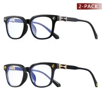 Lunettes carrées Anti-lumière bleue pour hommes et femmes, 1 pièce, monture noire et transparente, unisexe, pour ordinateur, lunettes pour femmes 4