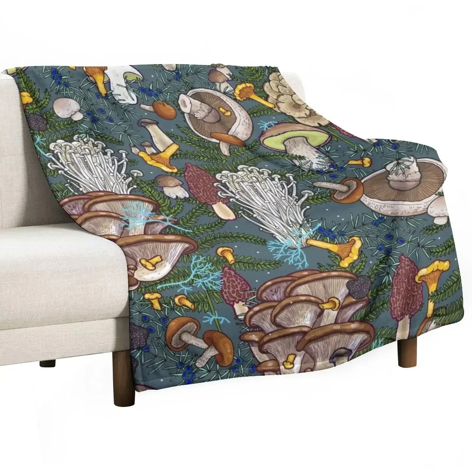 

mushroom forest Throw Blanket Luxury St warm winter Bed covers Soft Beds Blankets