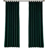 Curtains for Bedroom Living Room Villa Curtains Nordic Mink Modern Style Solid Color Dark Green Matte Velvet 5