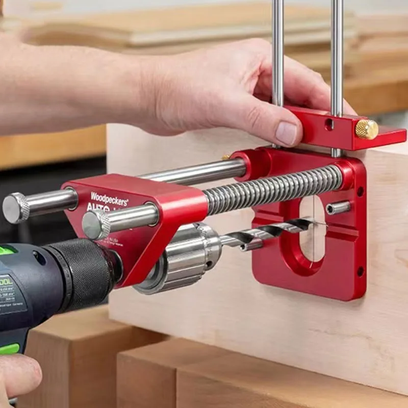 Metal Portable Drill Guide - Precise Woodworking Locator Tool, Compact Positioning  Instrument  for  Accurate  Drilling