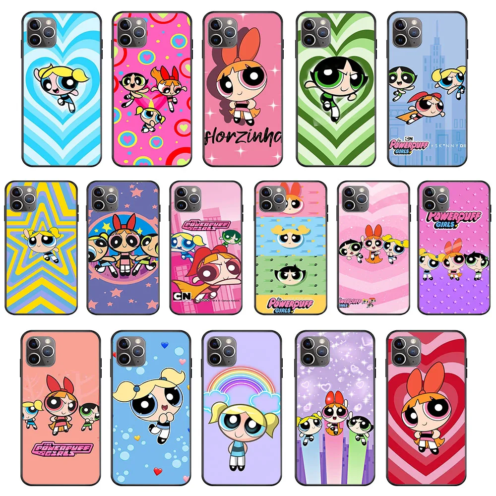 KK 49 Powerpuff girls Silicone Case For iPhone 6 6S 14 Plus 12 13 Mini