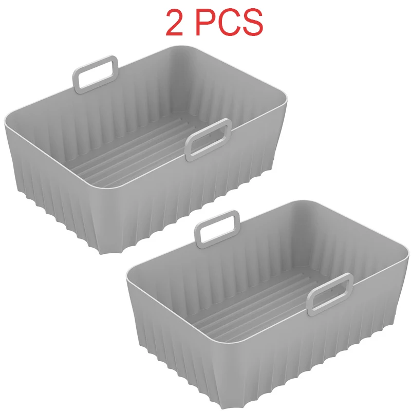 Silicone Air Fryer Accessories Set with Basket, Racks, and Oil Spray