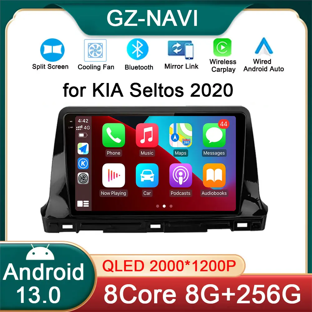 

Мультимедийный автомобильный радиоплеер для KIA Seltos 2020 с GPS-навигацией, беспроводной CarPlay, Android 13, 4G +, Wi-Fi, аудио, стерео, автомобильные инструменты