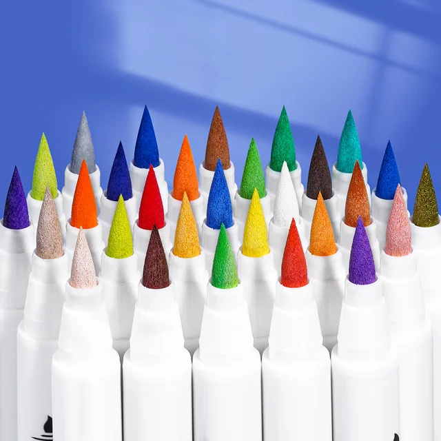 Arrtx Penne per vernice acrilica, pennarelli per vernice acrilica a punta extra fine per pittura su roccia, ceramica/vetro/vaso/tazza/legno/uovo di Pasqua 2