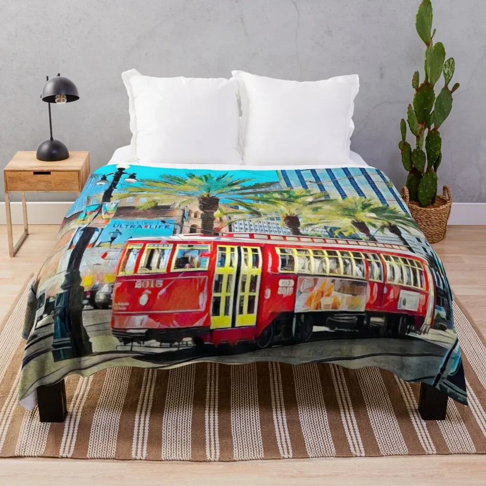 

New Orleans Streets Throw Blanket Thermal Blankets For Travel Blankets For Sofas Travel Blanket