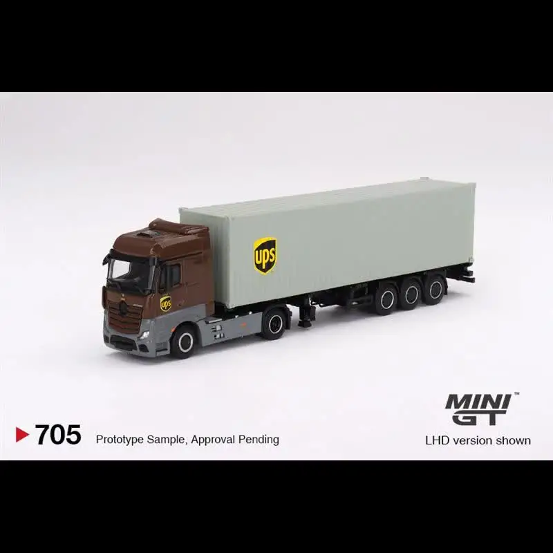 MINIGT 1:64 705 AC30 Trailer UPS container truck Diecast