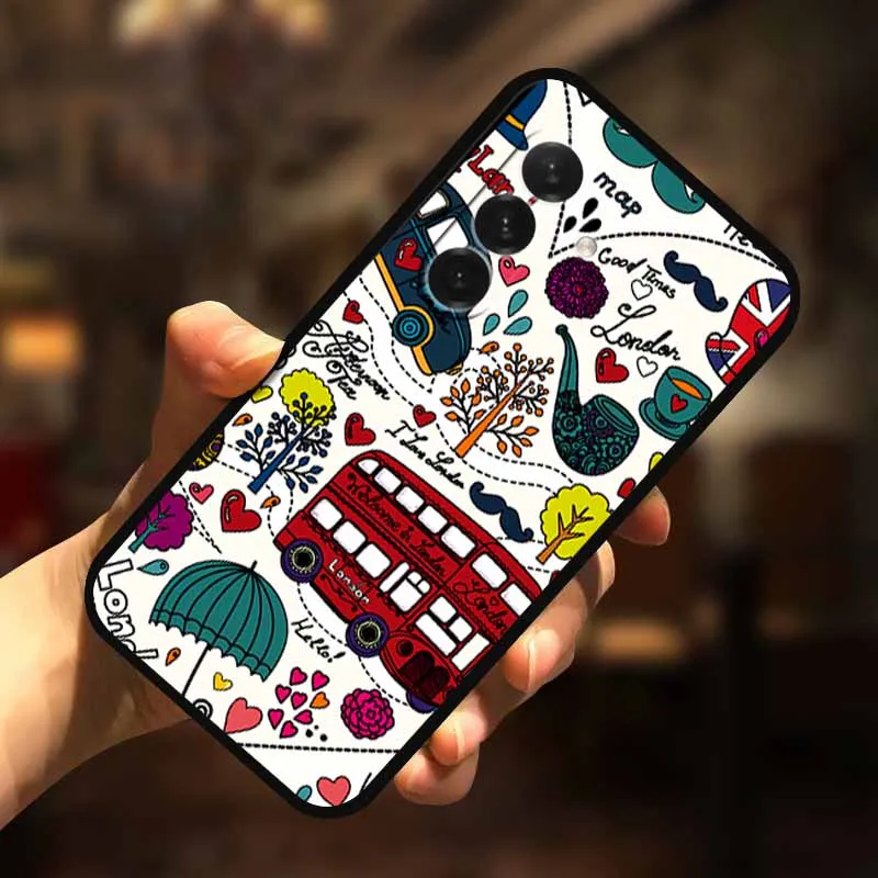 3D Flower Soft Relief Emboss Silicone Back Cover TPU Protector
