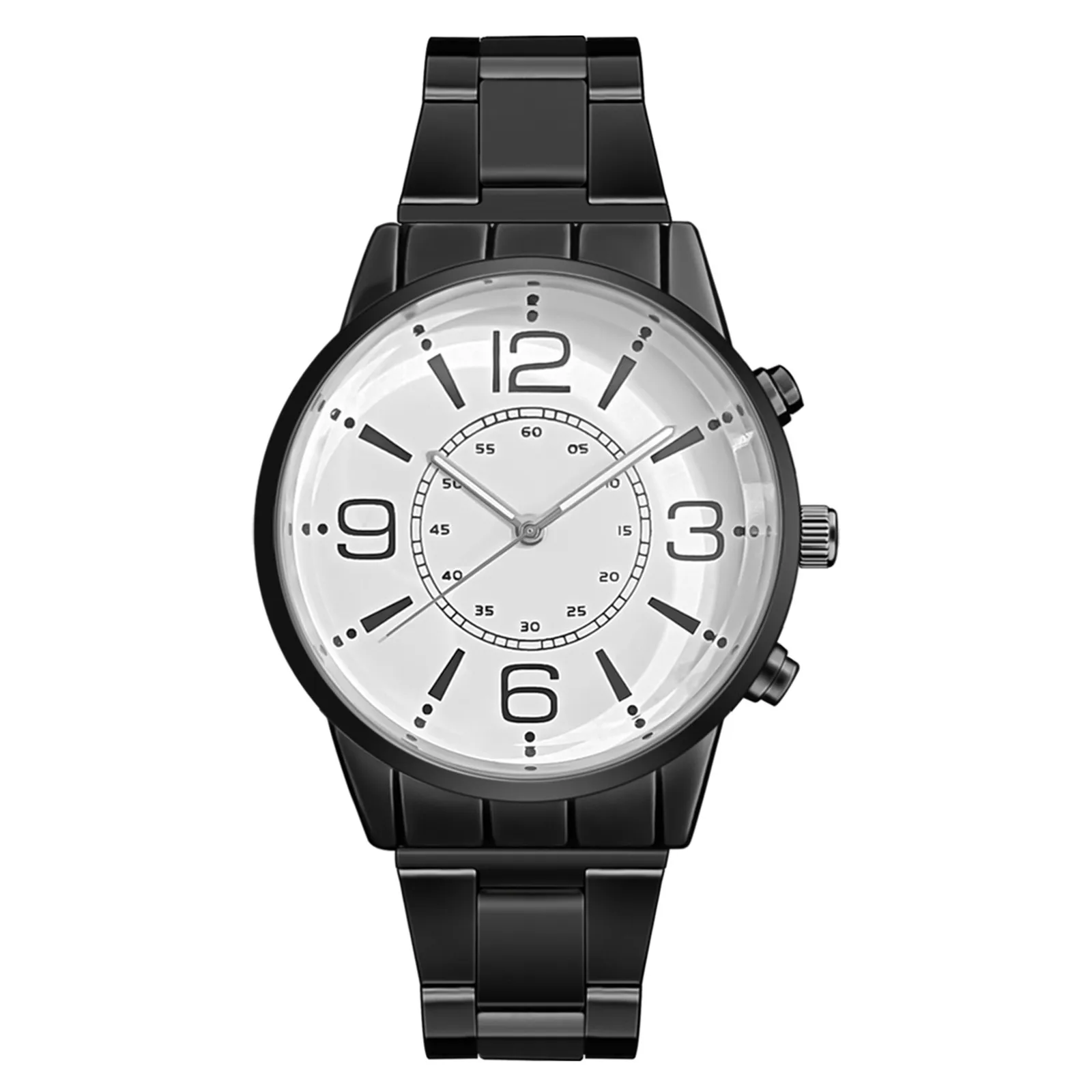 

Men's Watch Casual Fashion Versatile Stainless Steel Analog Quartz Wristwatch Simple Teen Student Exam Silent Unisex reloj