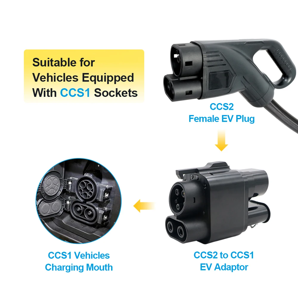 전기차 컨버터용 DC EV 충전기 어댑터, CCS2-CCS1 50-250A, 1000V 고속 충전, PHEV 자동차, BMW i3 에 적용 불가
