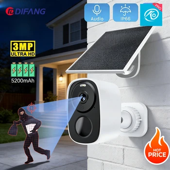 O-Kam Pro Battery WiFi Solar Camera 2K 3MP Battery CCTV Wireless Surveillance Solar Camera Security Protection Outdoor Wirefree 1