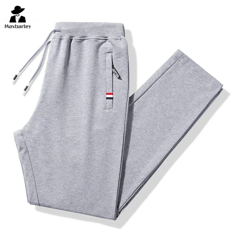 Spring and Autumn Men's Pure Cotton Sport Jogging Trousers Simple Outdoor Middle-aged Hiking Travel Casual