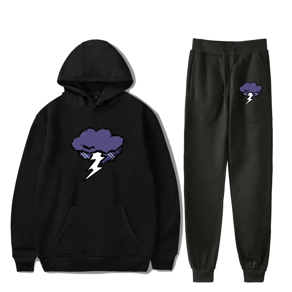 Thomas Sanders Sidemen Merch Two Piece Set Sweatshirts + Sweatpants Mulheres Homens Hoodie Jogger Pants 2024 Hip Hop Roupas
