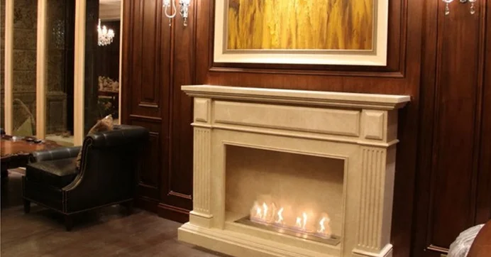 to Portugal hot sale real fire Heating and viewing double use manual ethanol fireplace bio burner 700*180*105mm