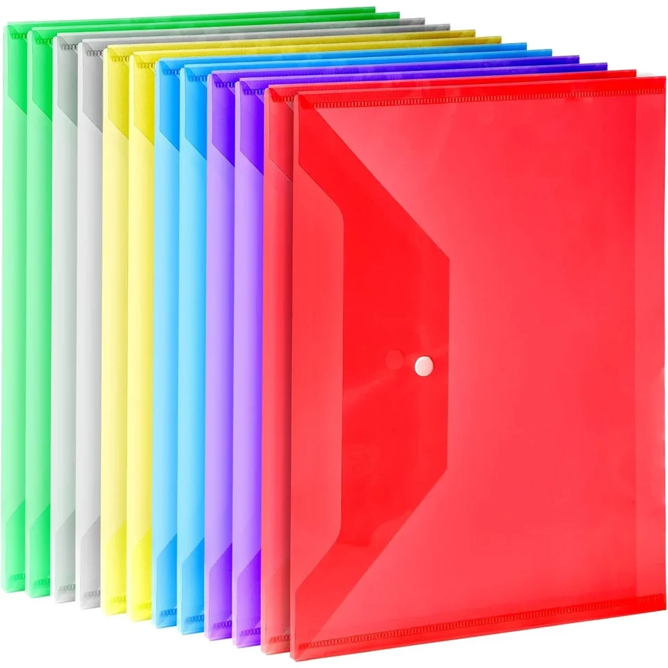 Multicolor Plastic Folder Set for Documents